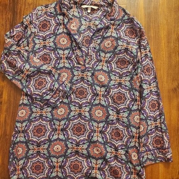 Victoria's Secret Mayfair Comfy Sleepshirt Boho Print Pink Purple Size Small/P - Picture 1 of 10